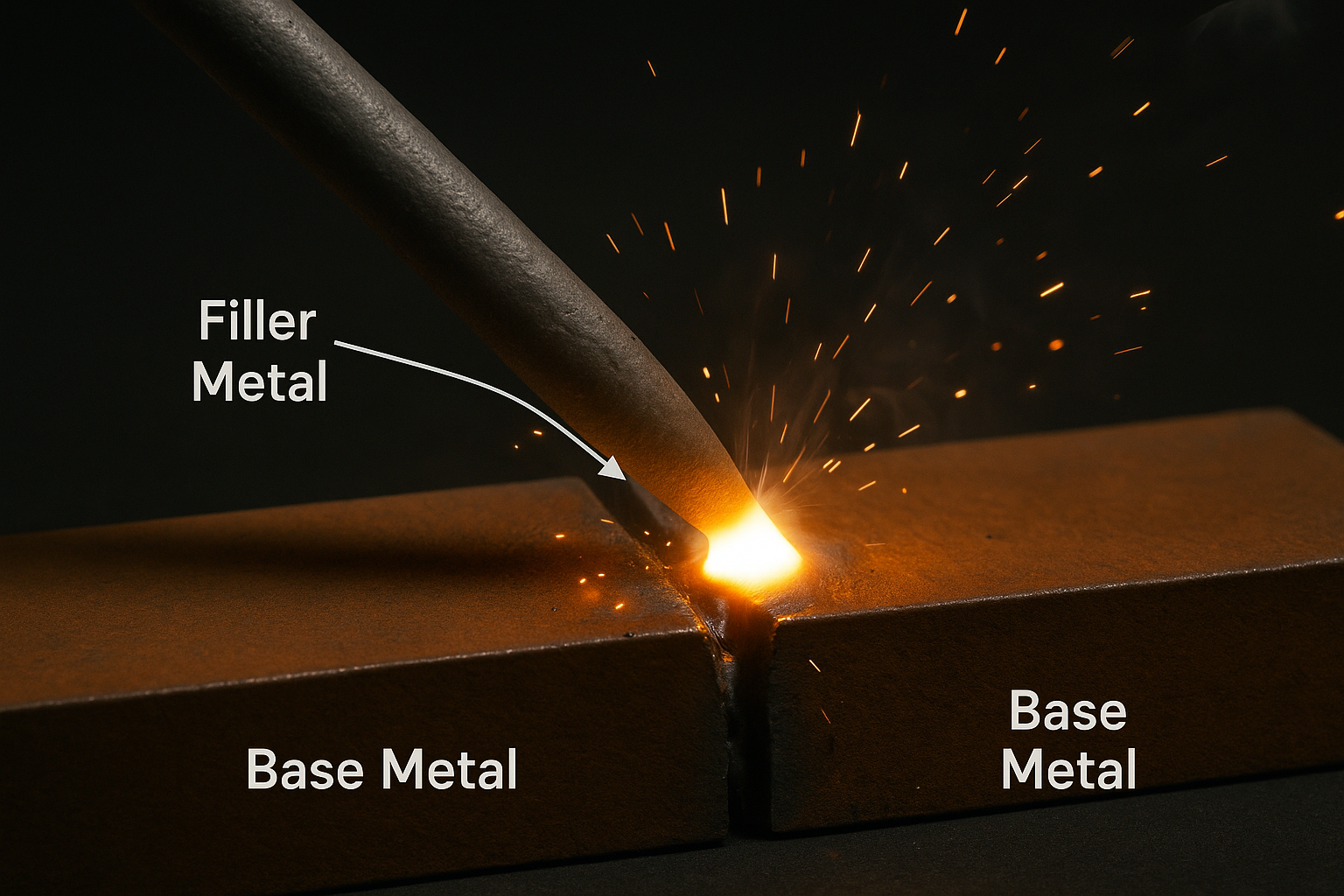filler metal, welding, brazing, soldering, metal joining, welding safety, flux powder, metal powder, industrial welding, brazing flux, soldering flux, welding filler rod, joining techniques, metal fabrication, arc welding, TIG welding, MIG welding, silver brazing, lead-free solder, workplace safety