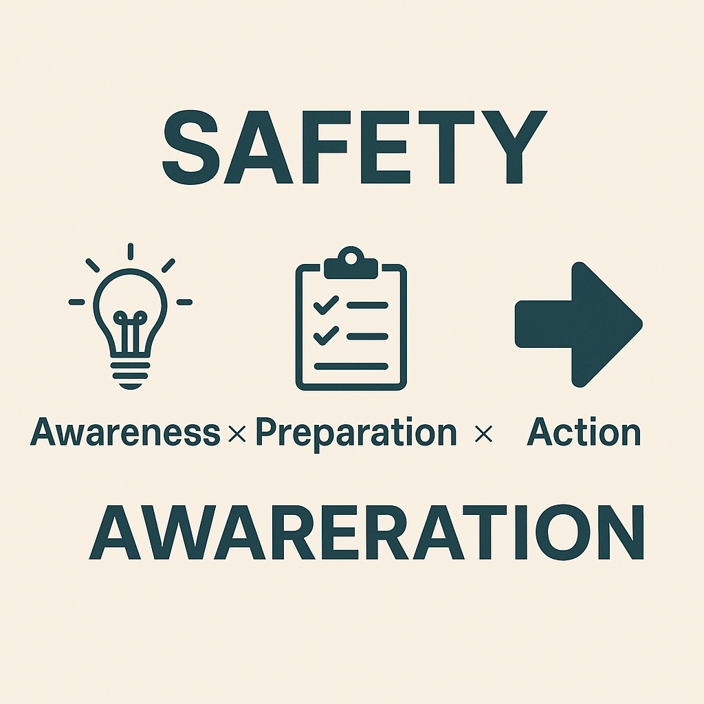Safety = Awareness × Preparation × Action