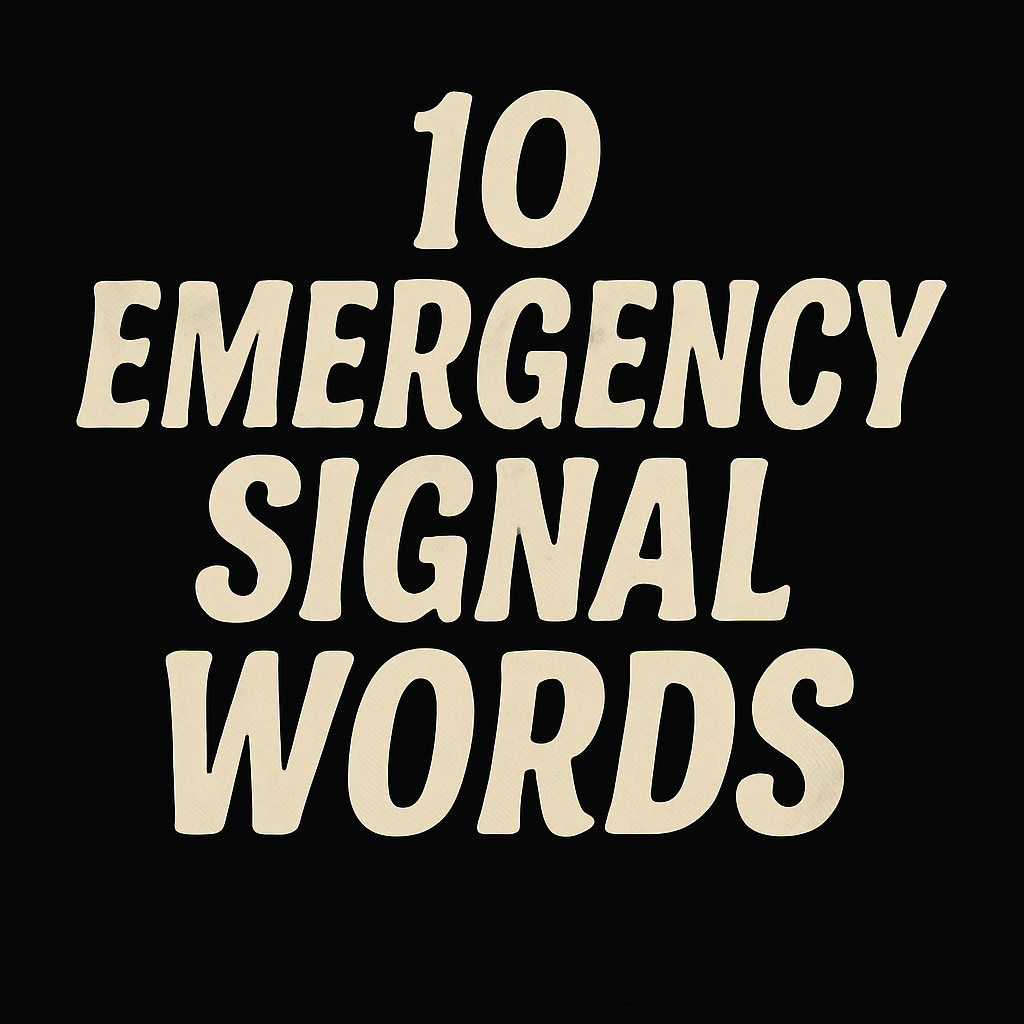 10 Emergency Signal Words in Occupational Safety: The Language That Saves Lives