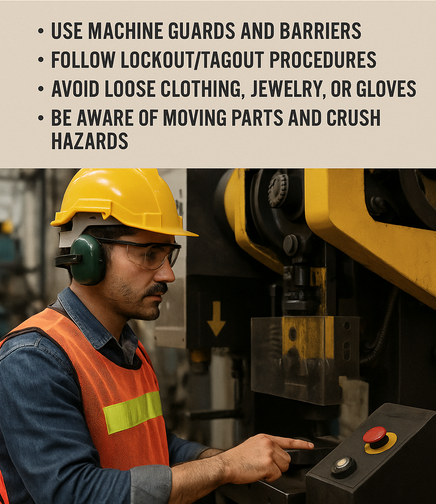 Common Equipment with Entanglement and Pinch Point Risks