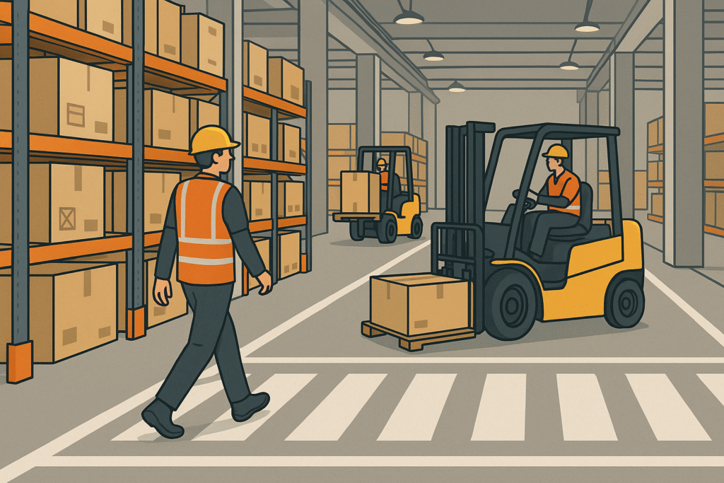 Pedestrian safety in busy warehouse environments