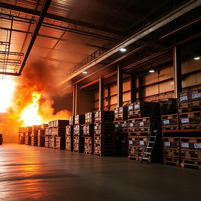 Fire safety in large storage facilities