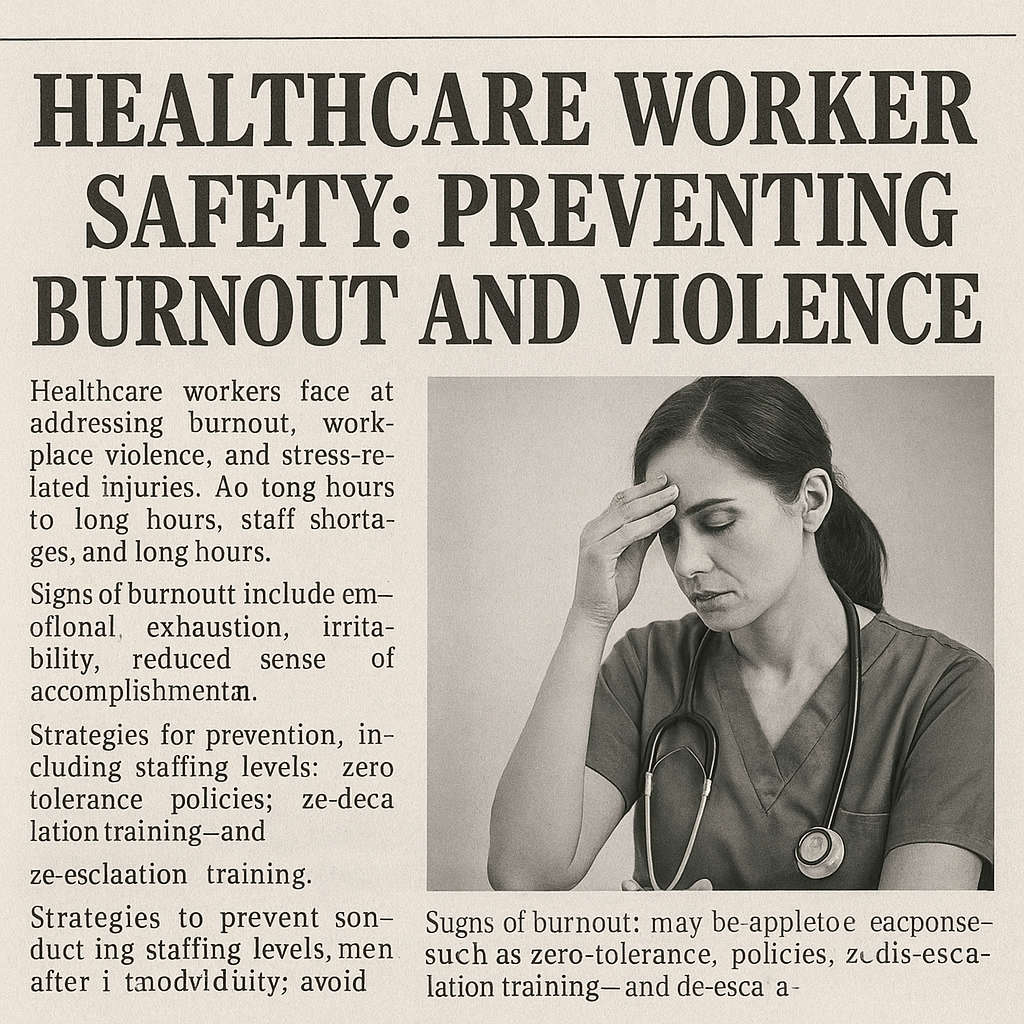 Healthcare worker safety