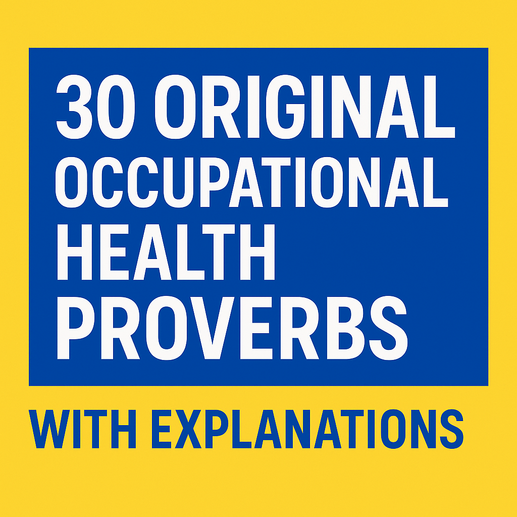 Occupational health proverbs