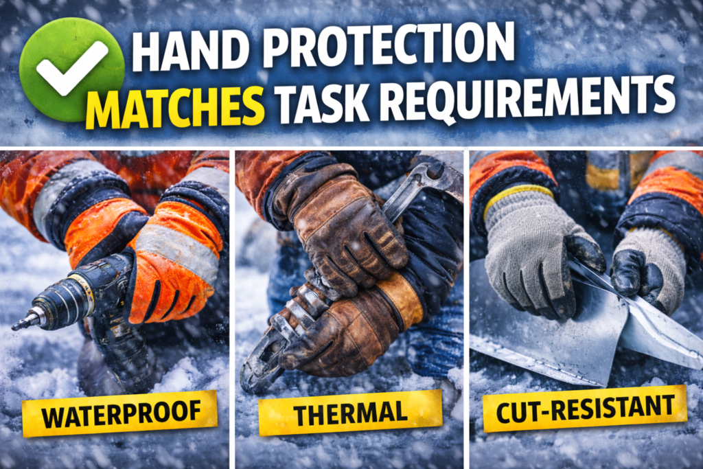 Confirm Hand Protection Matches Task Requirements