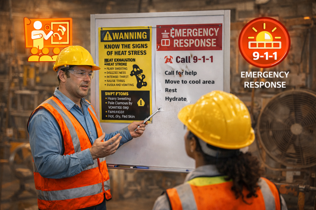 Heat Stress Prevention in the Workplace Depends on Training and Emergency Response