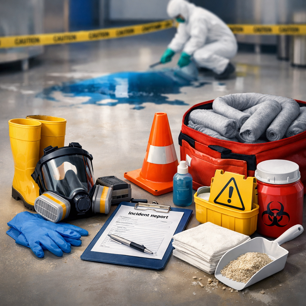 chemical spill response steps