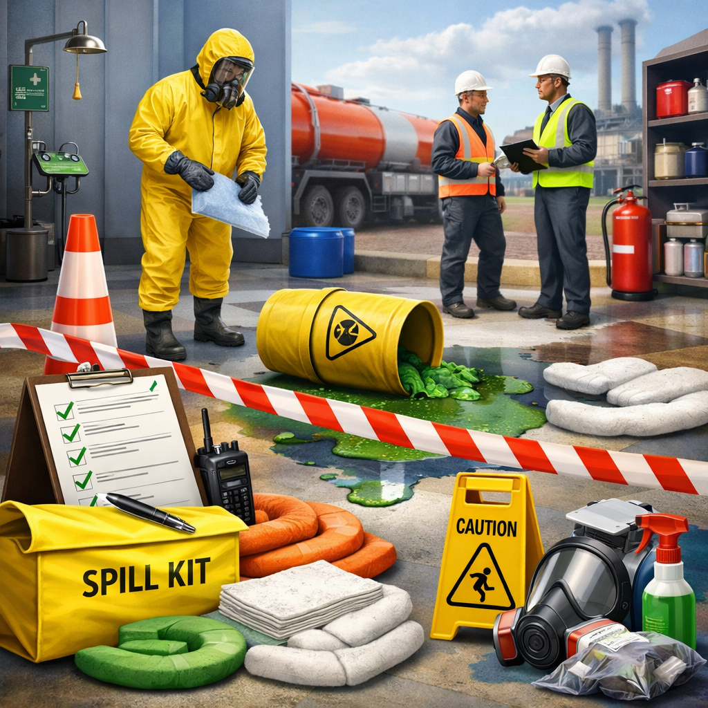 chemical spill response steps