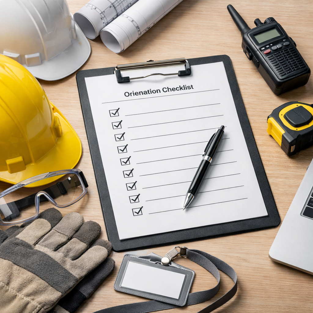 contractor orientation checklist