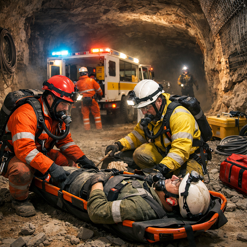 emergency rescue in mining sites