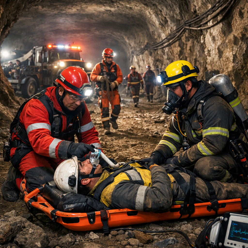 emergency rescue in mining sites