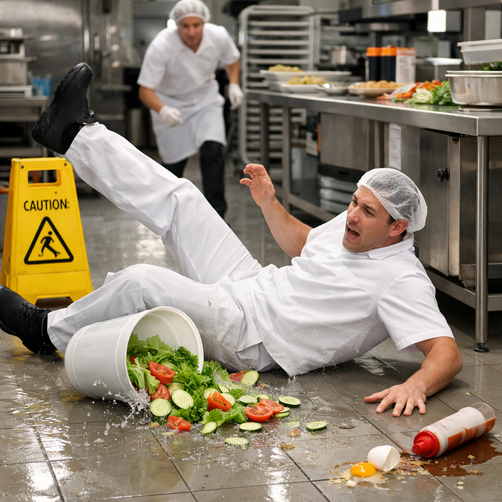 slips and falls in food industry