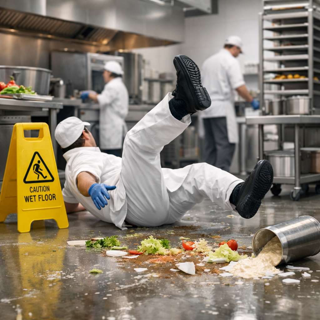 slips and falls in food industry