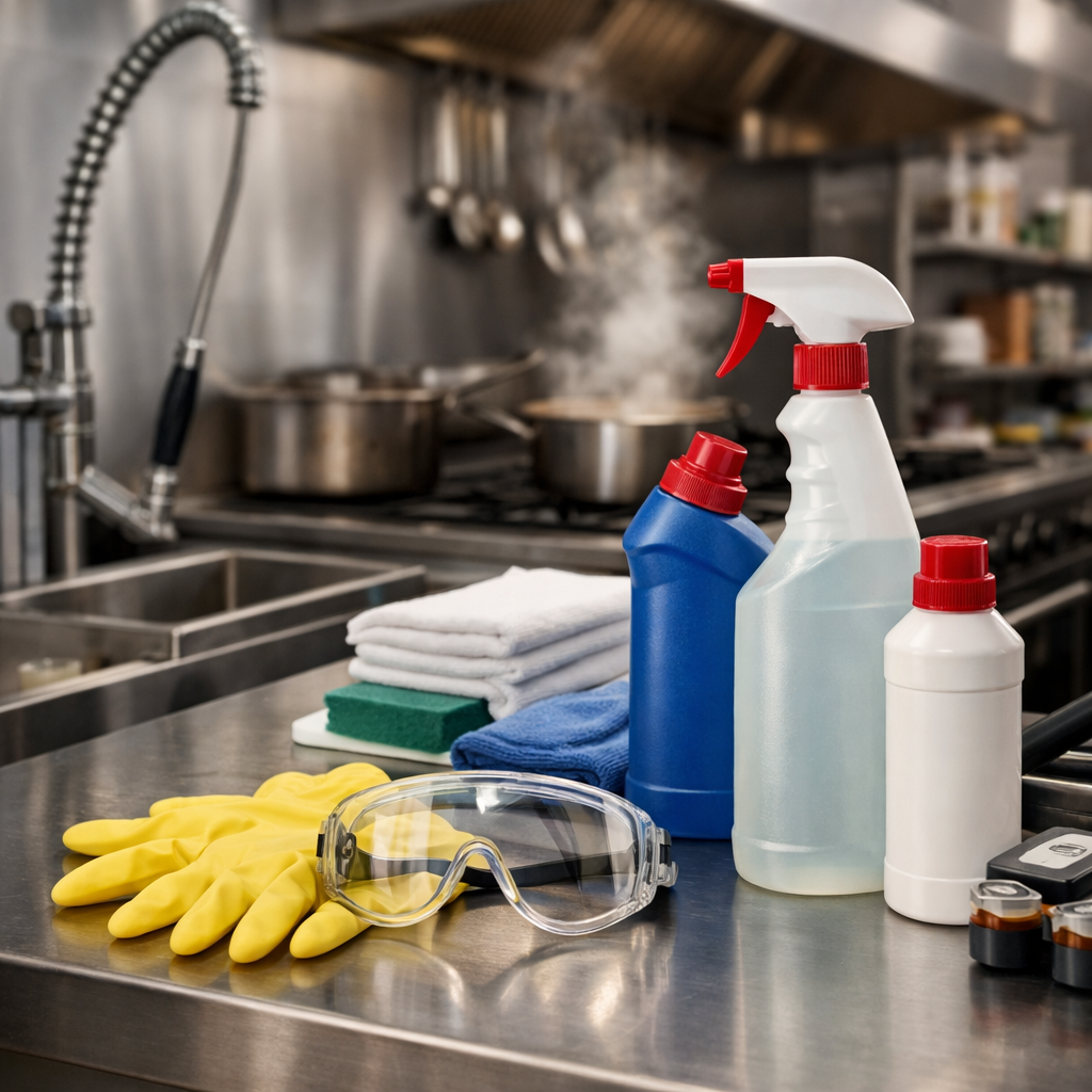 cleaning chemical safety in kitchens
