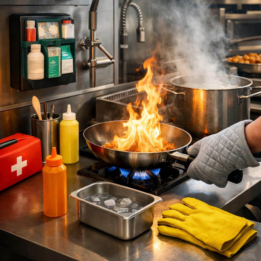 commercial kitchen burn prevention