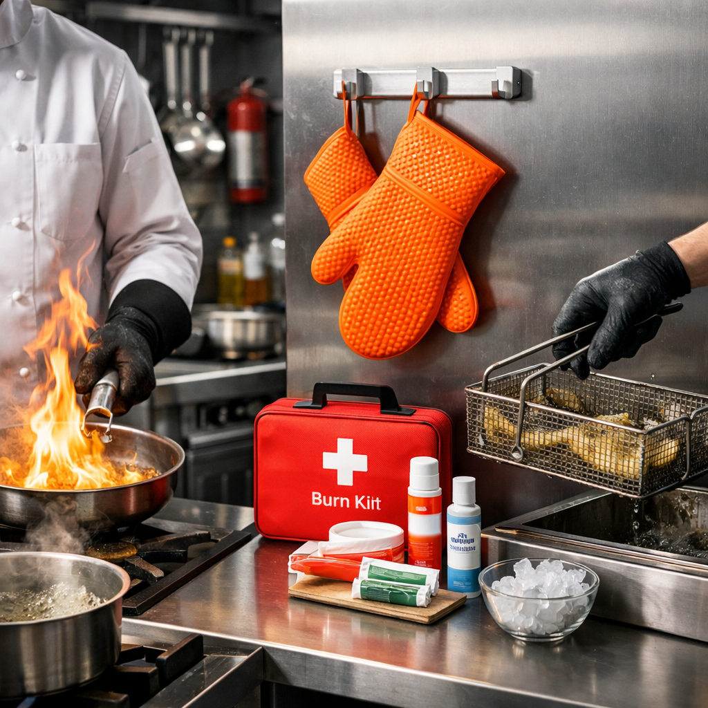 commercial kitchen burn prevention