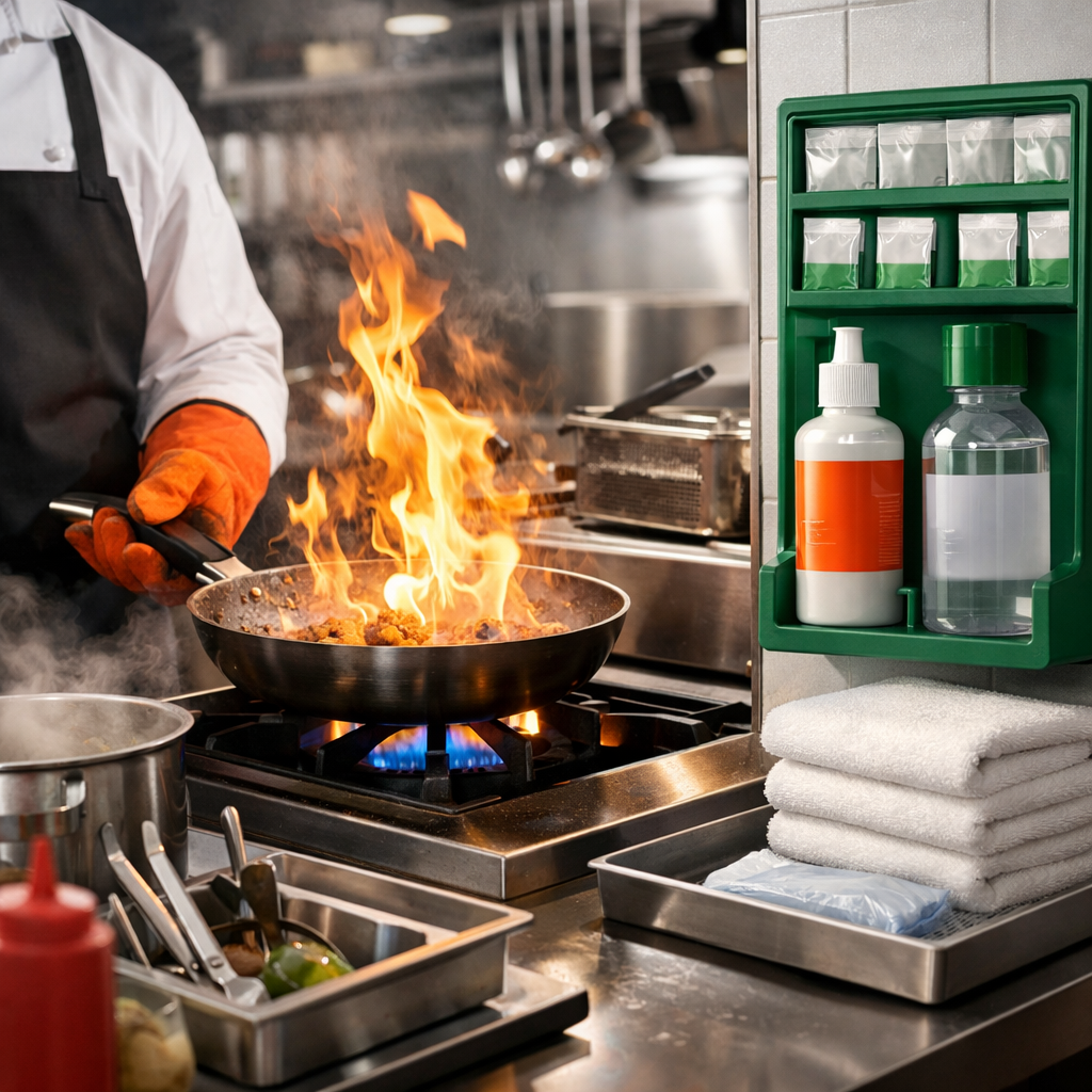 commercial kitchen burn prevention