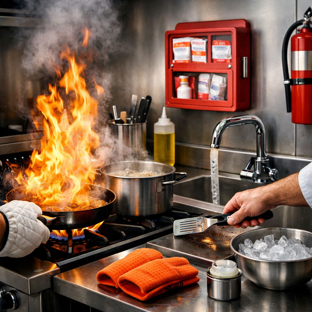 commercial kitchen burn prevention
