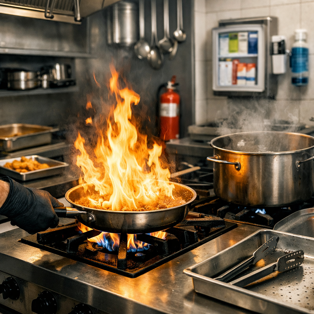 commercial kitchen burn prevention
