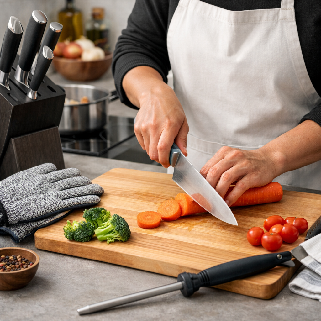 safe knife handling in kitchens