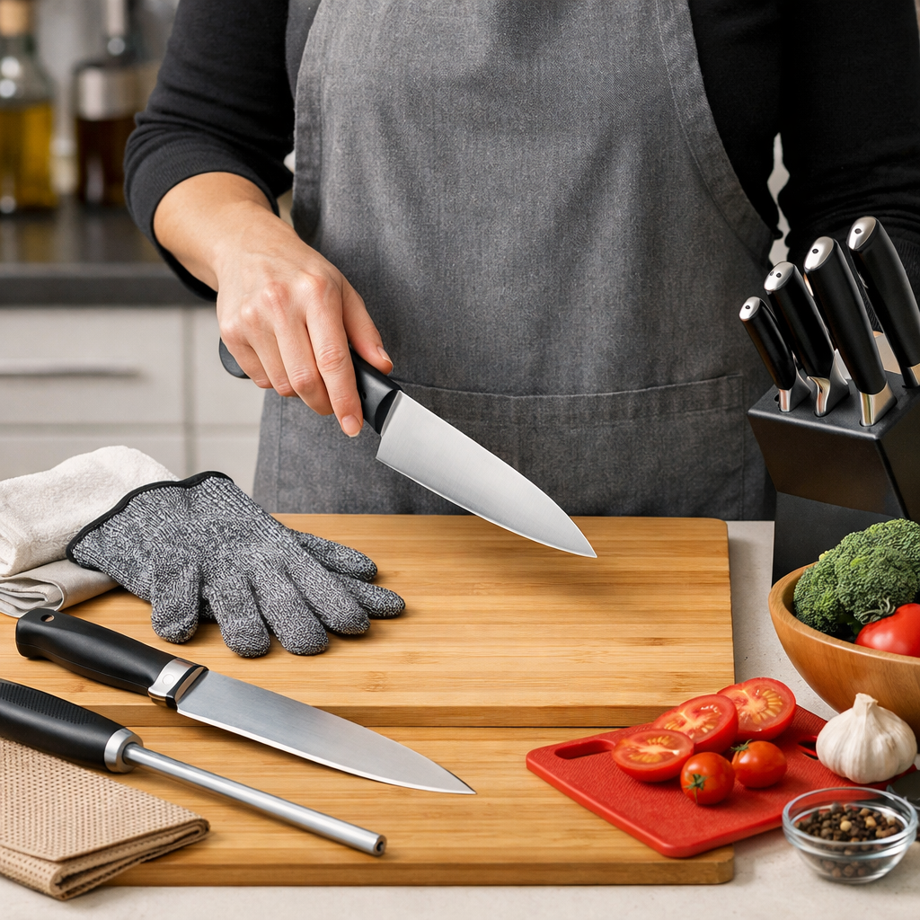 safe knife handling in kitchens
