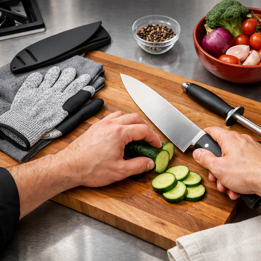 safe knife handling in kitchens