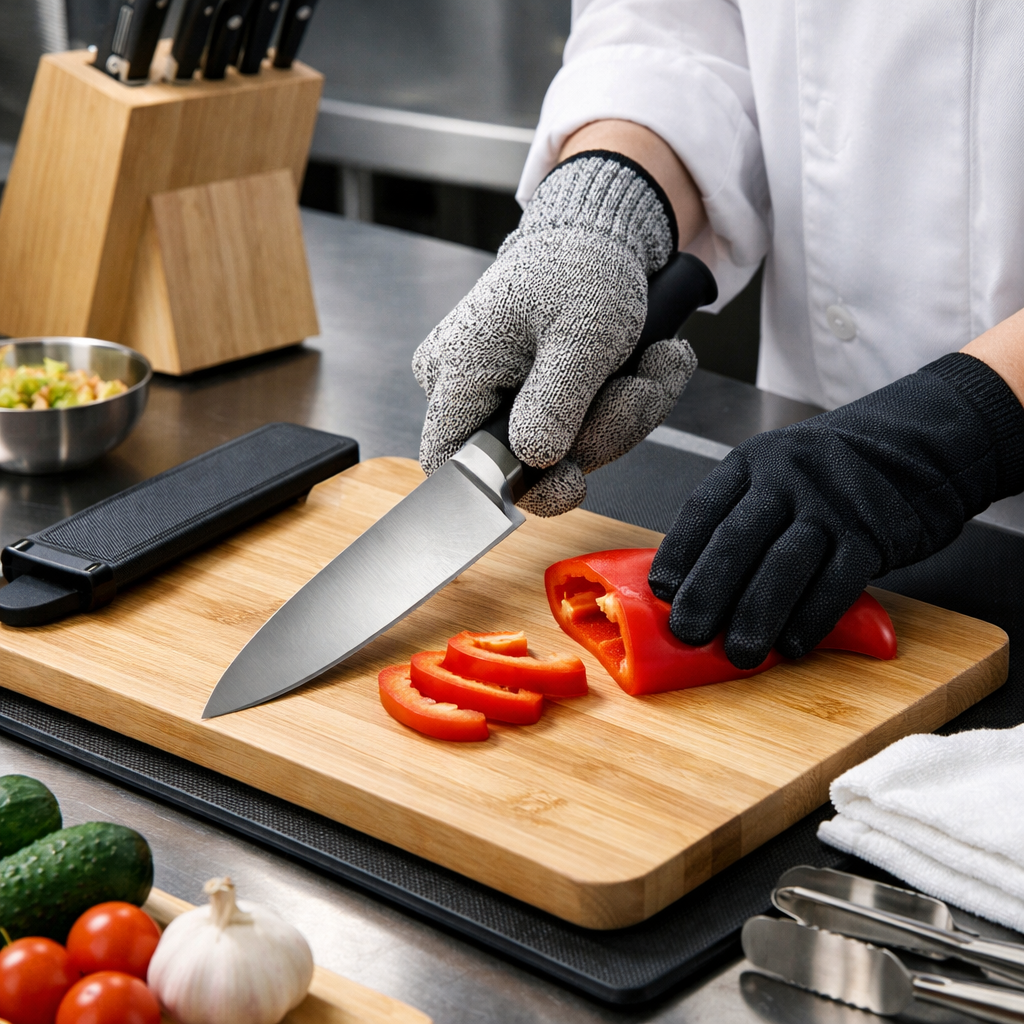 safe knife handling in kitchens