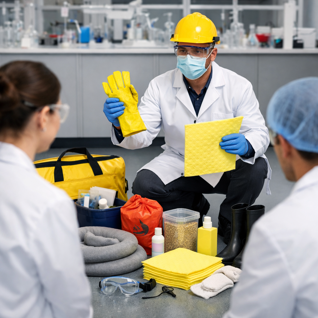 lab spill kit usage training