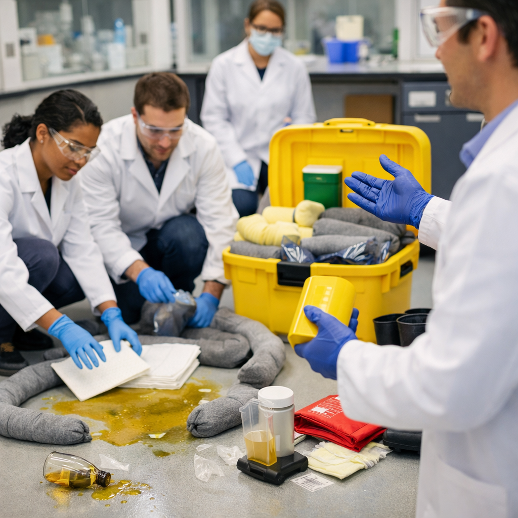 lab spill kit usage training