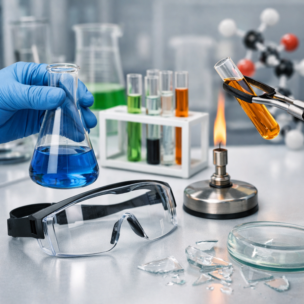 safe use of glassware in labs