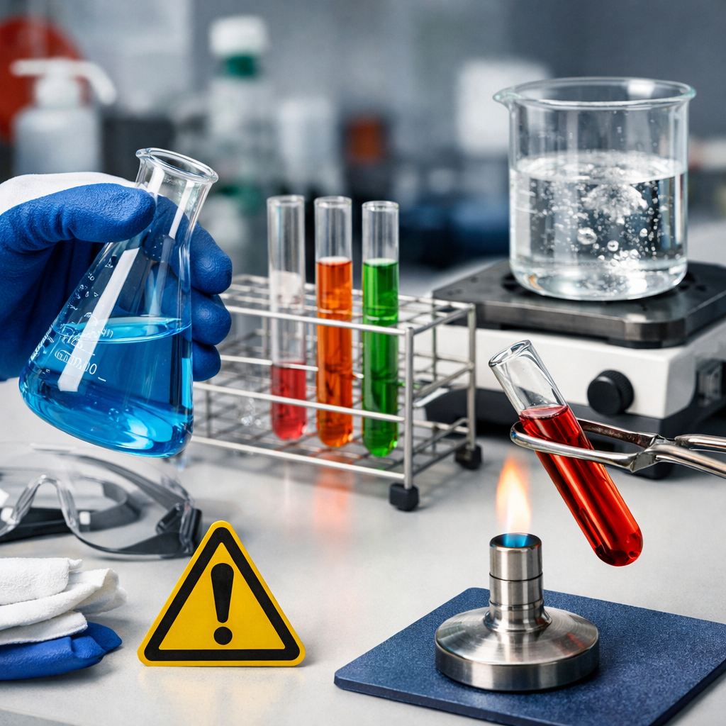 safe use of glassware in labs