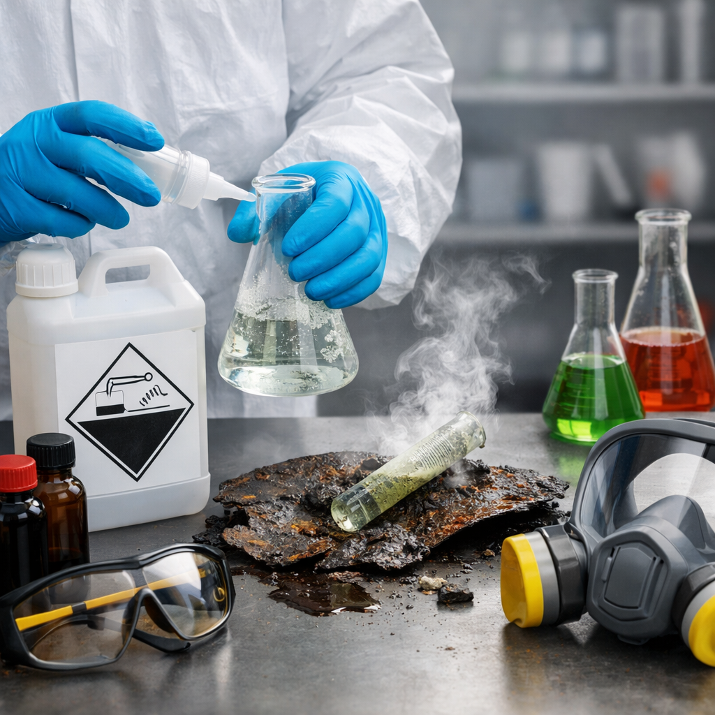 handling corrosive substances safely