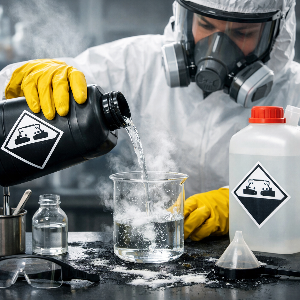 handling corrosive substances safely