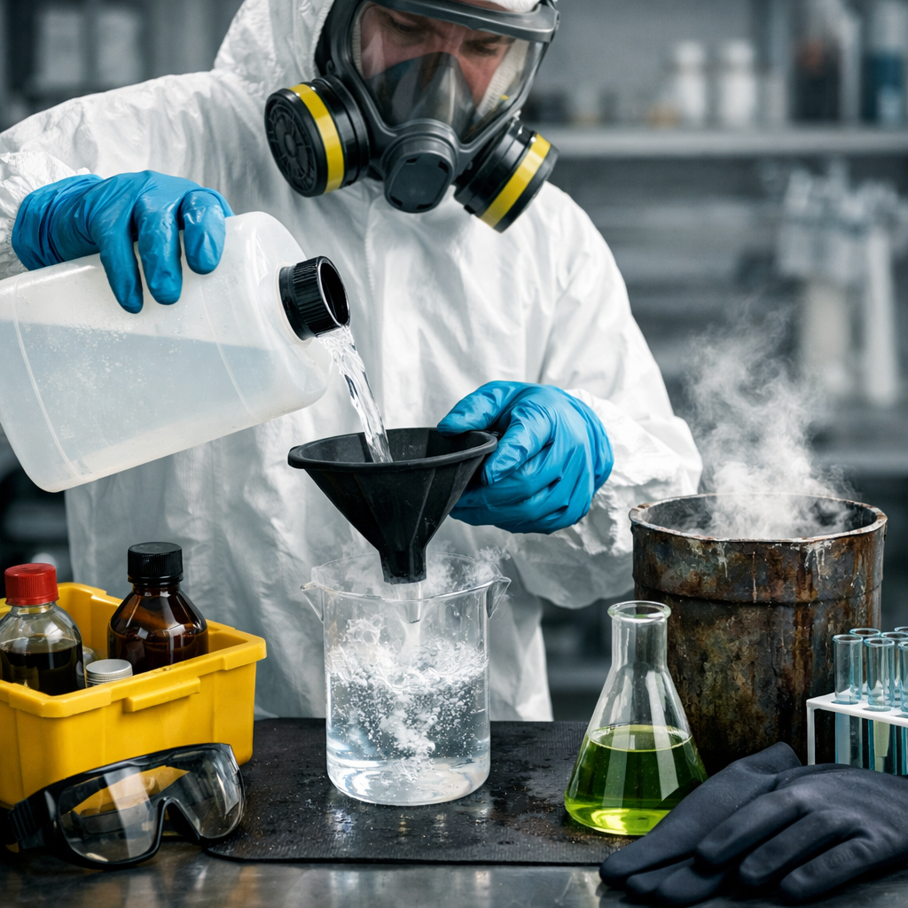 handling corrosive substances safely