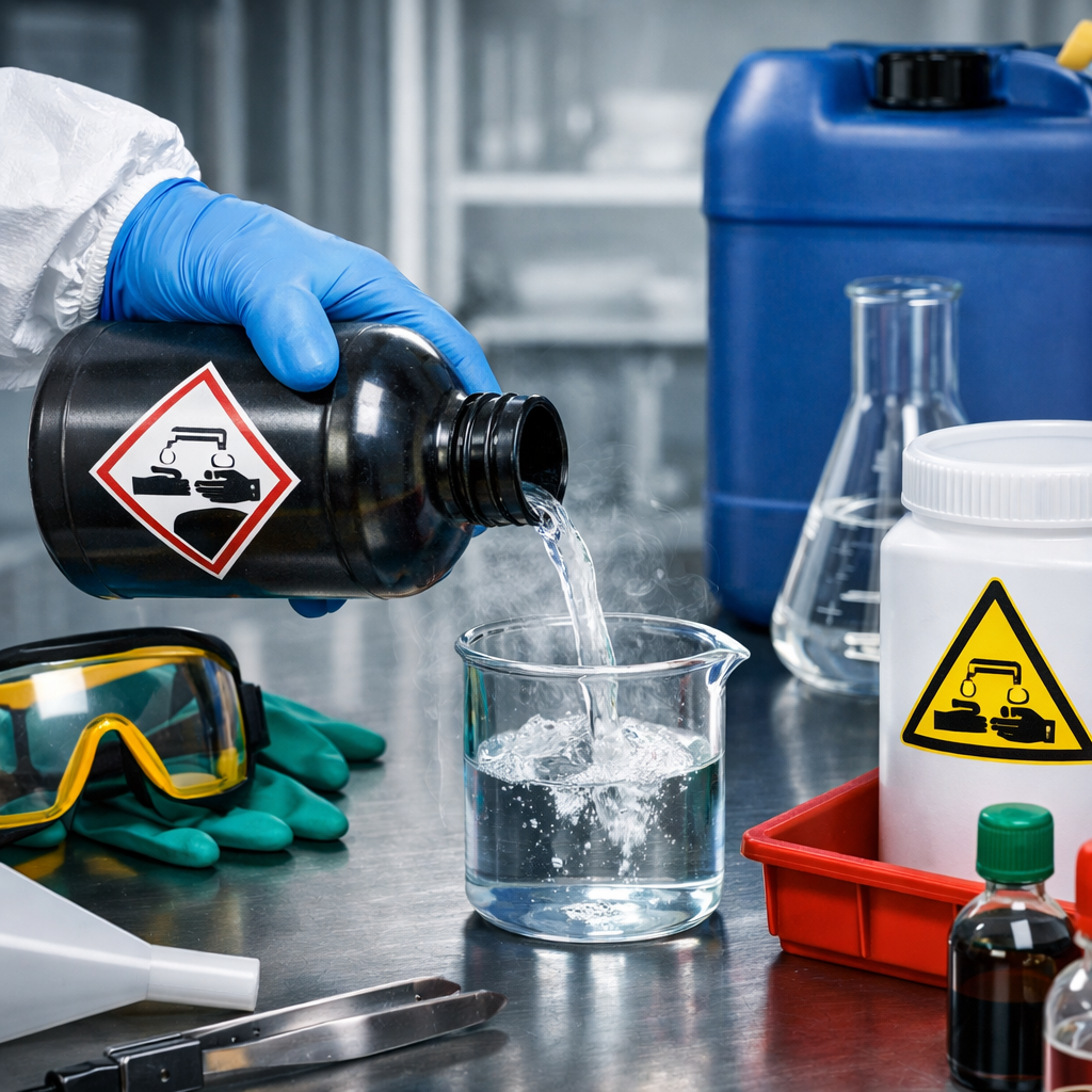 handling corrosive substances safely