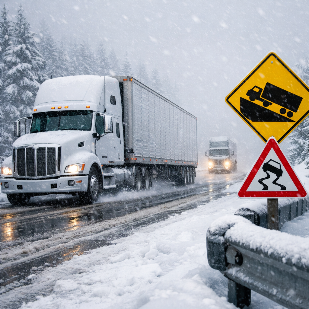 winter driving safety for trucks