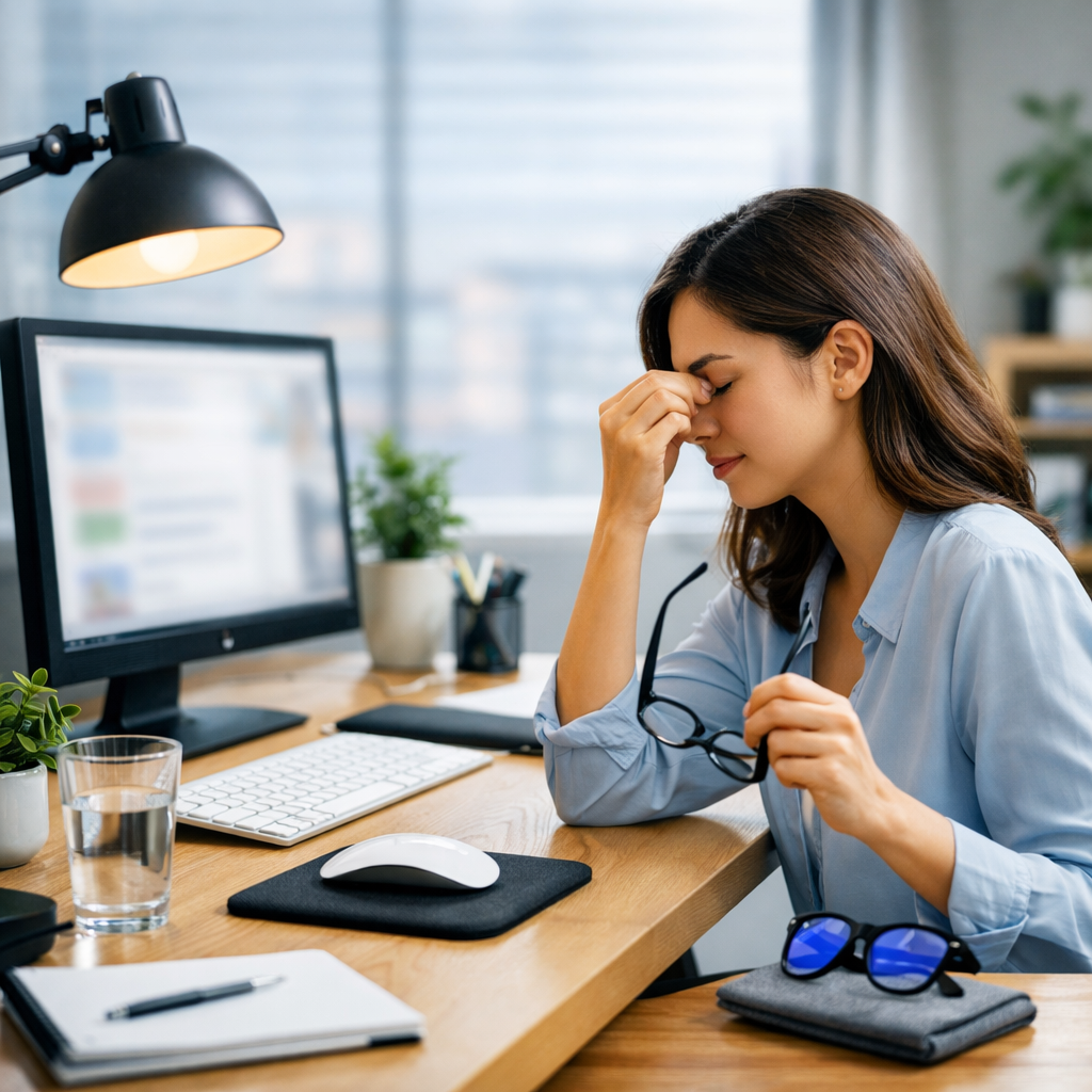 preventing eye strain at work