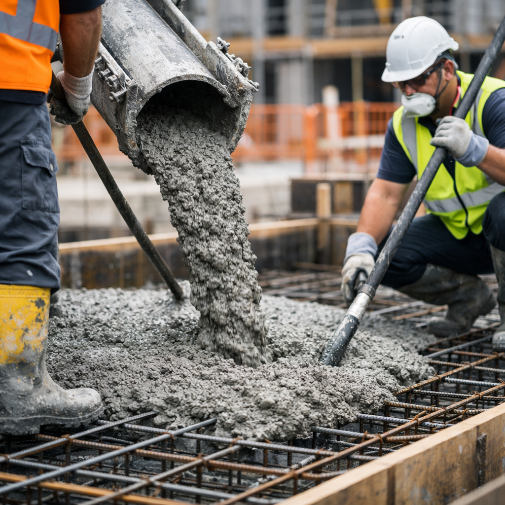 safe concrete pouring practices