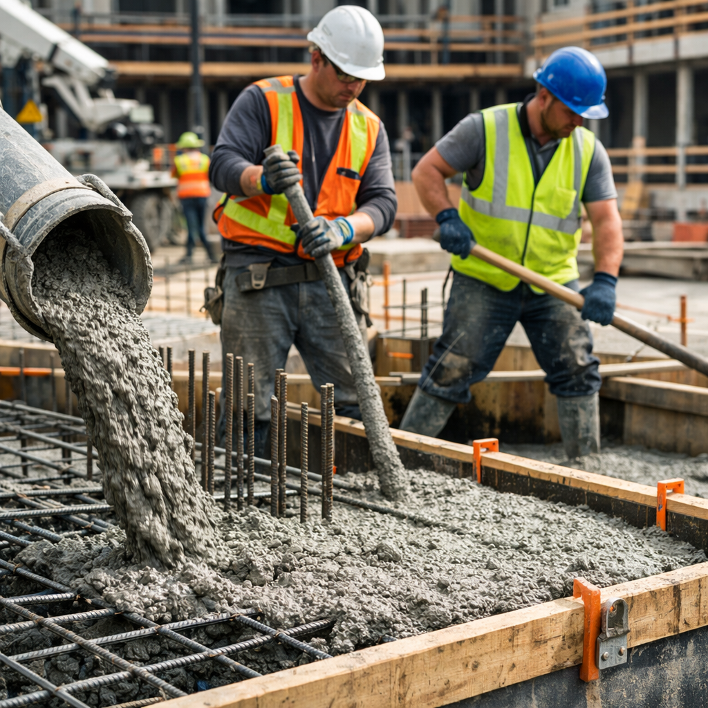 safe concrete pouring practices