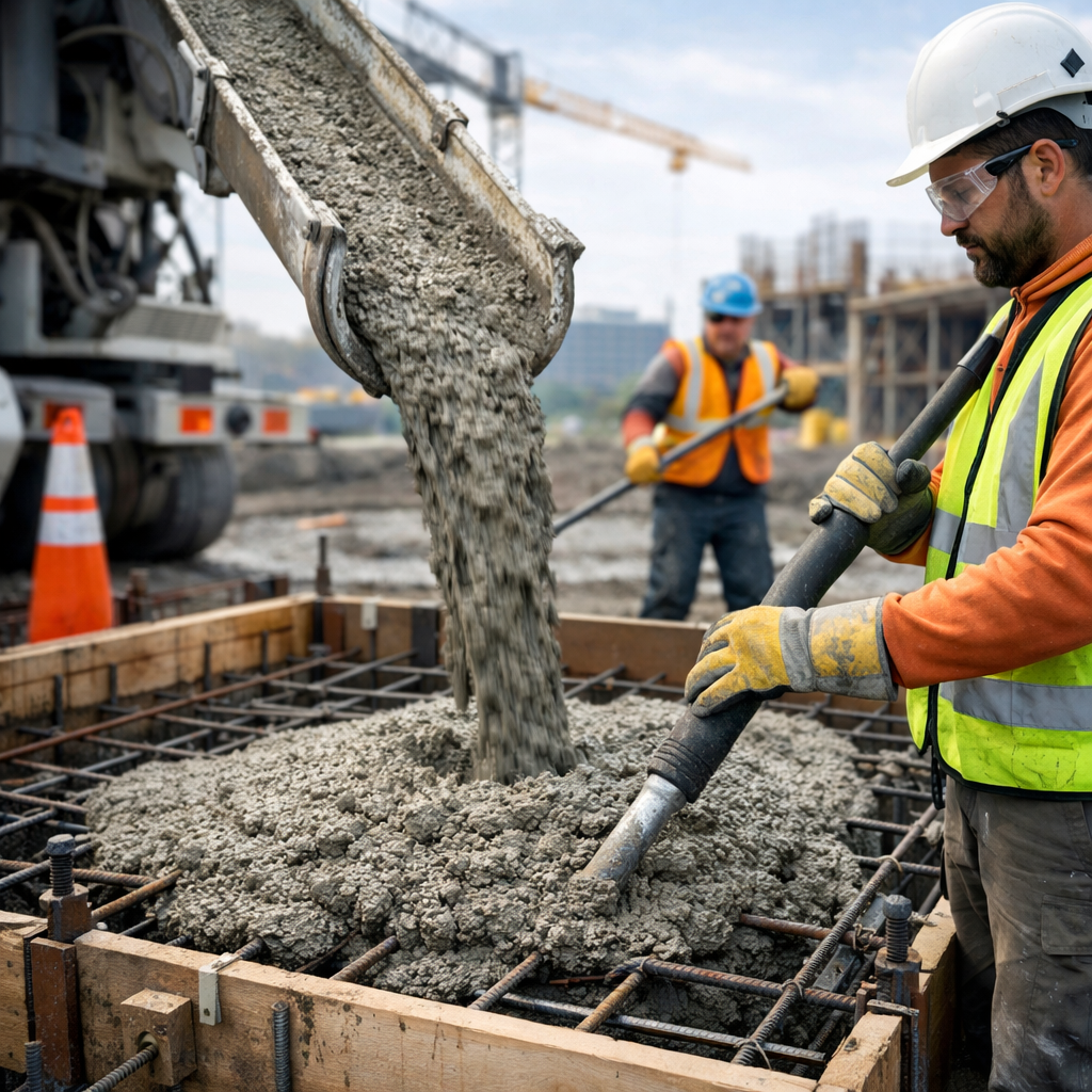 safe concrete pouring practices
