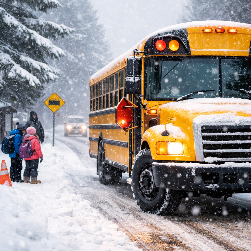 school bus winter safety
