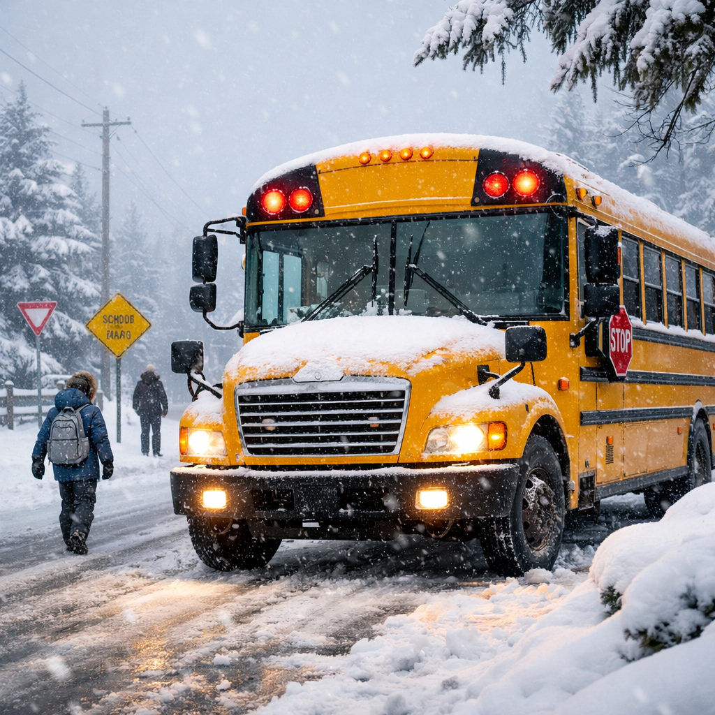 school bus winter safety