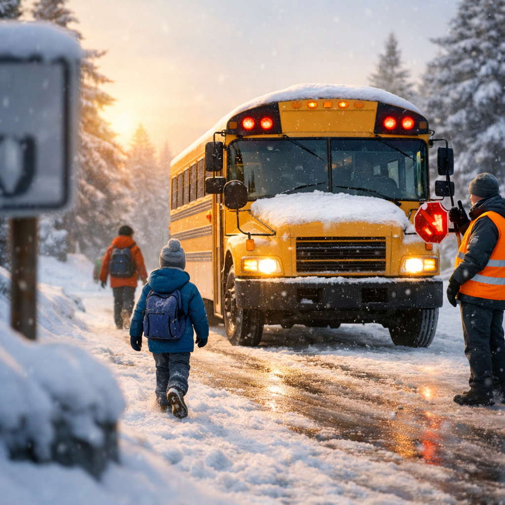 school bus winter safety