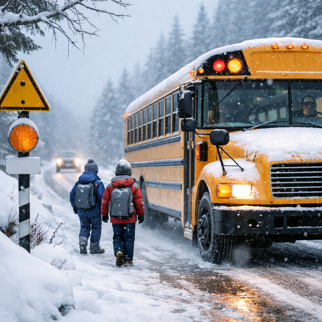 school bus winter safety