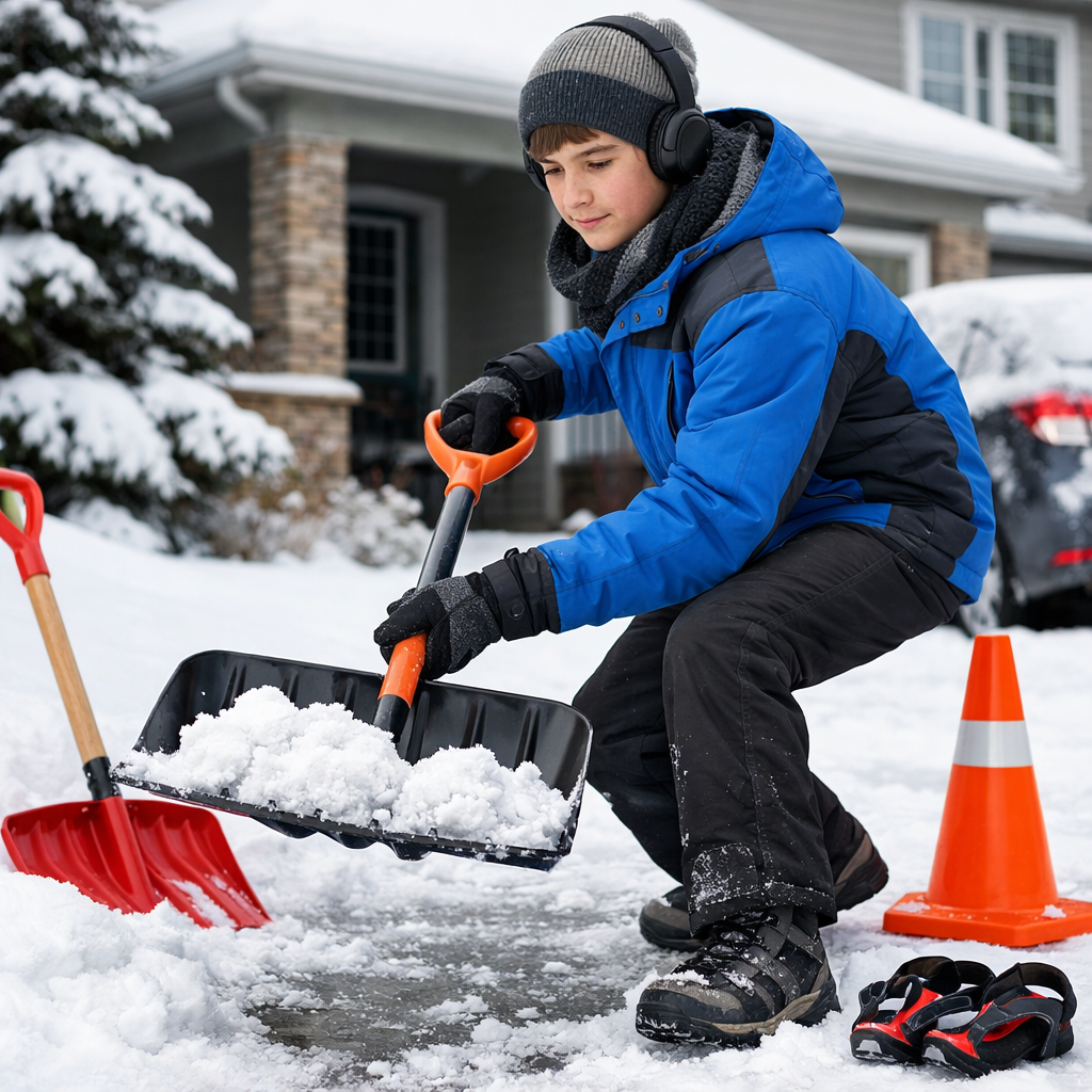 snow shoveling safety for teens