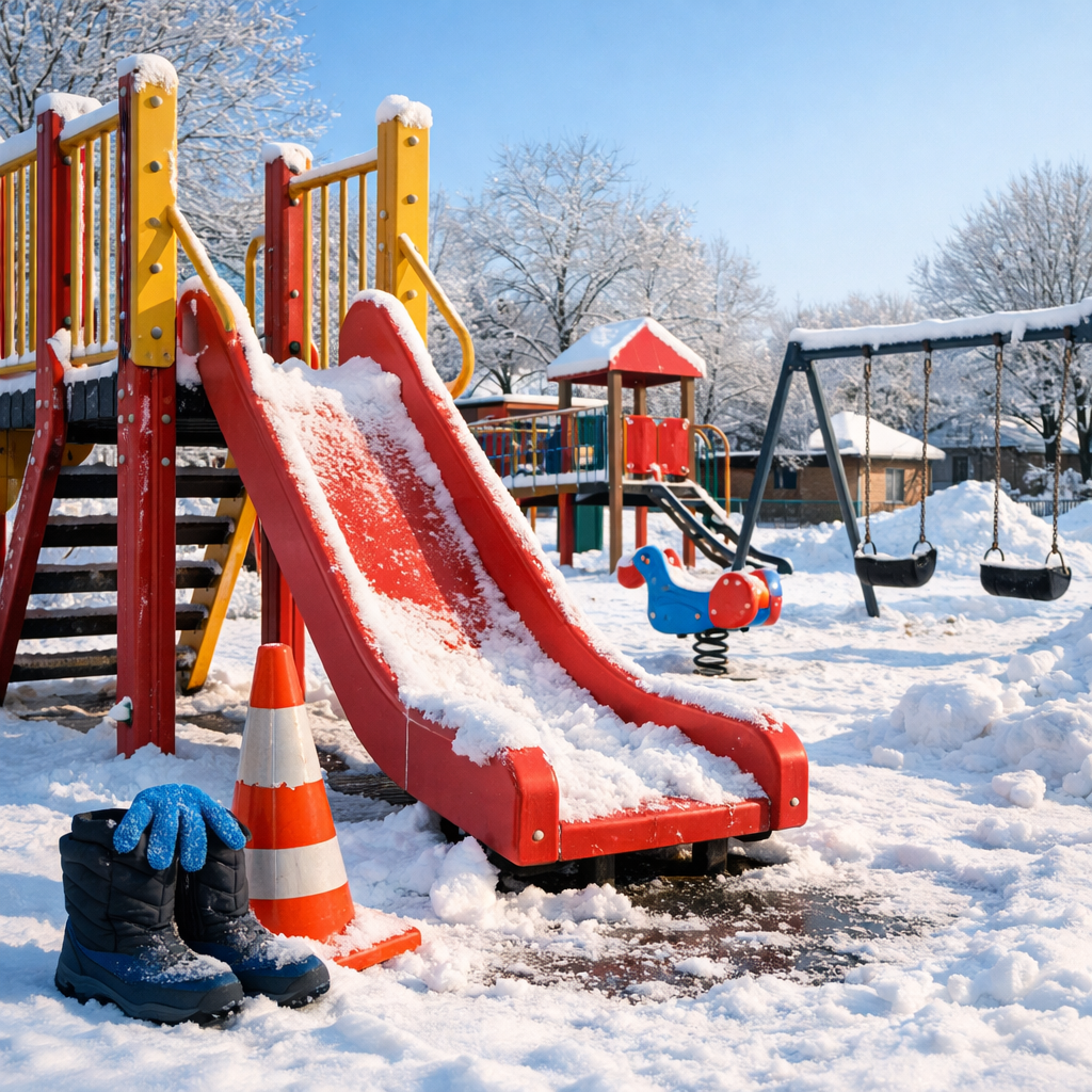 winter playground safety