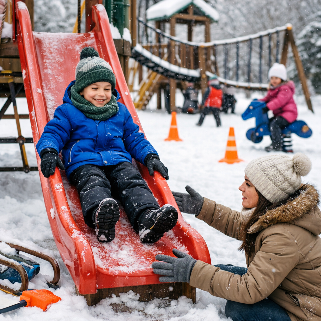 winter playground safety