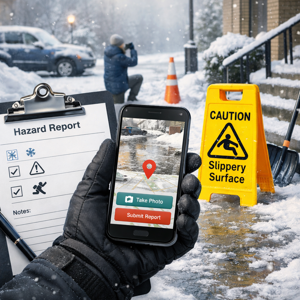 snow and ice hazard reporting