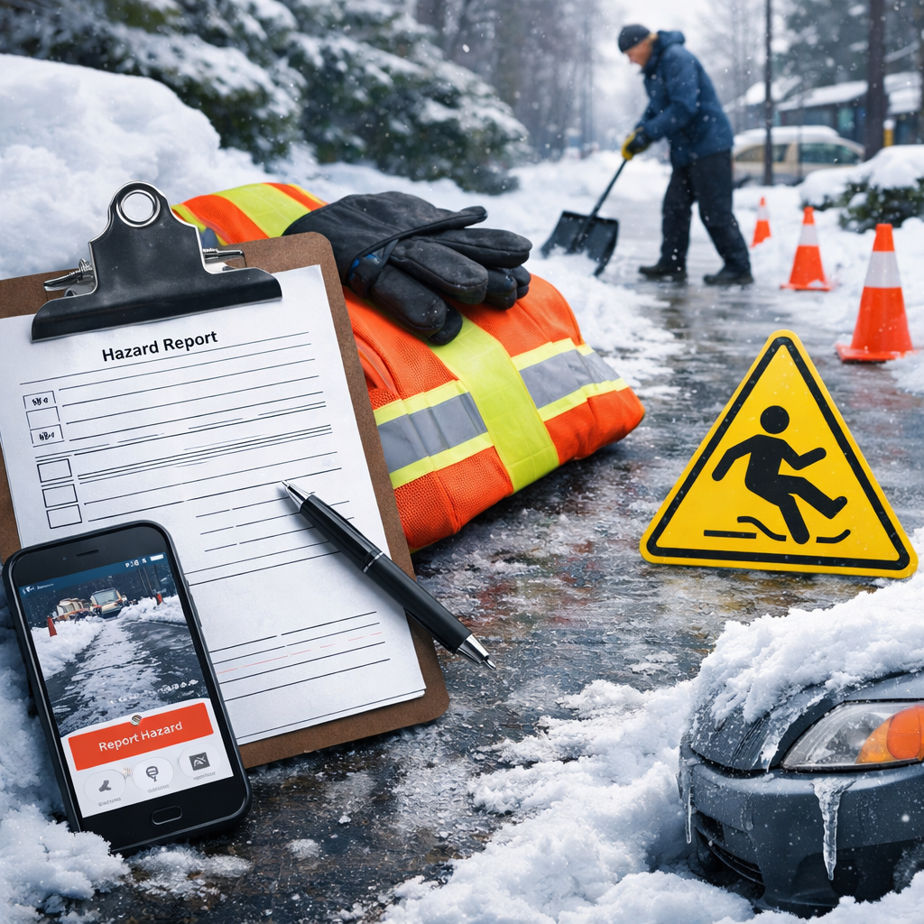 snow and ice hazard reporting