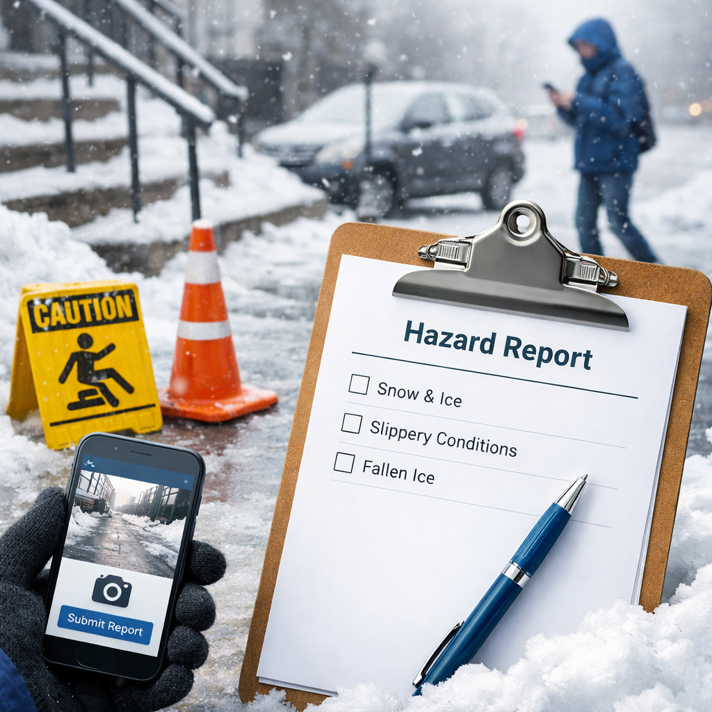 snow and ice hazard reporting